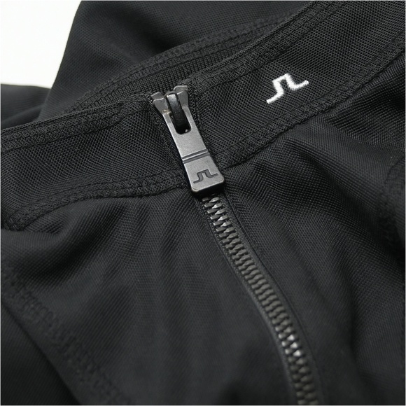 J LINDBERG Men's Jerry Slim Poly-Piqué Zip Up Black Jacket Size XL - Picture 5 of 10